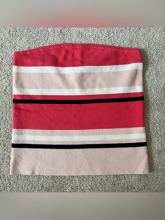 Express Tops - Express Coral, Blush & Black Striped Top